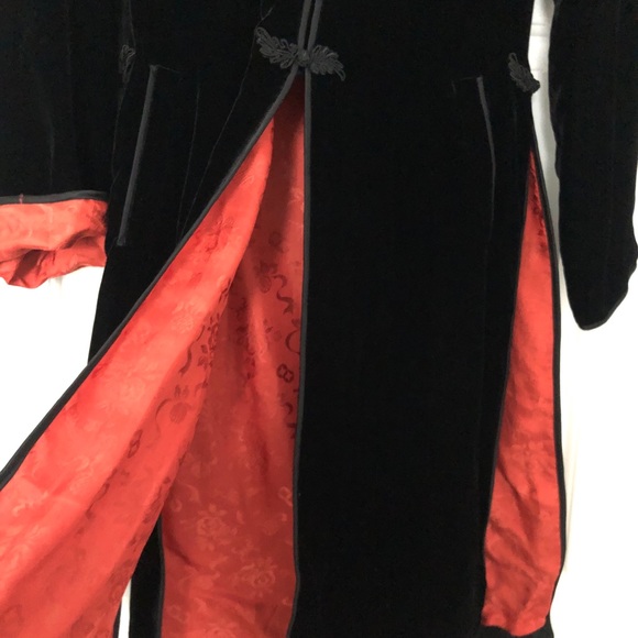 Indo Chic velvet mandarin collar 3/4 length jacket - Picture 3 of 4